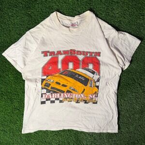Vintage 1998 NASCAR TranSouth 400 Darlington T-Shirt Mens Large Stedman Hanes